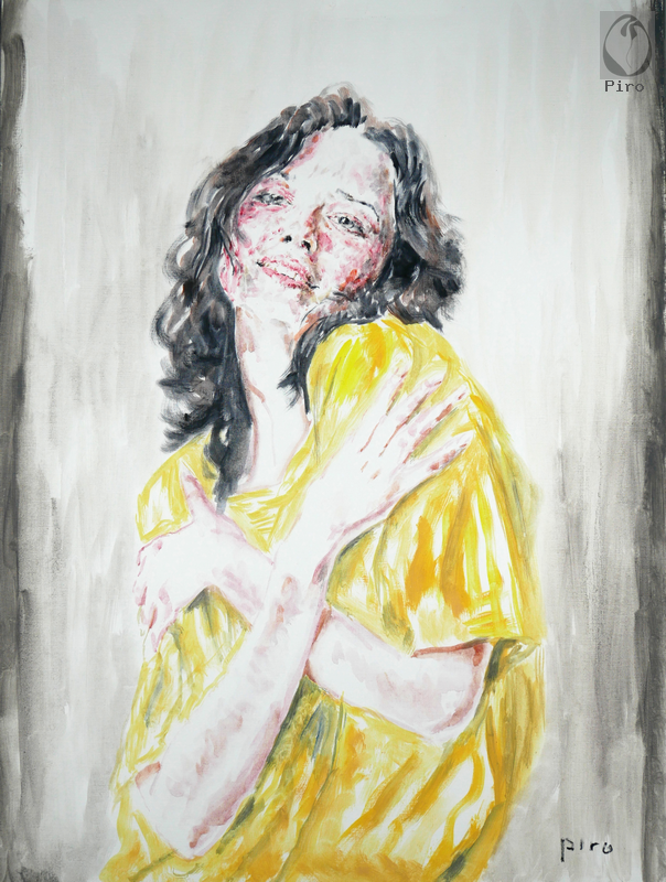 oil on paper - olio su carta di Piro